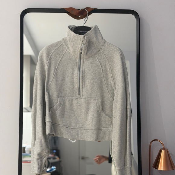 lululemon athletica Tops - Lululemon Athletica Light Gray Women's Quarter-Zip Hoodie
